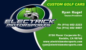 Business card of Electrick Motorsports