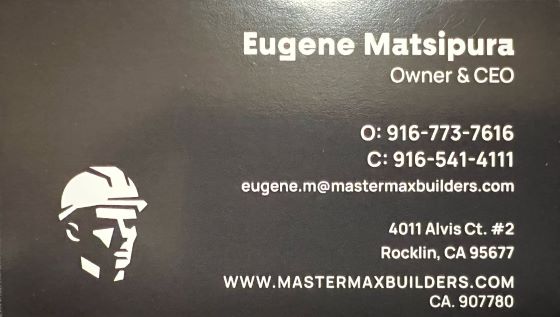 Eugene Matsipura of Master Max Builders